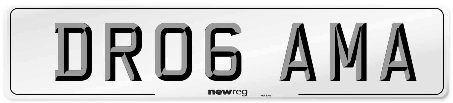 DR06 AMA Number Plate from New Reg